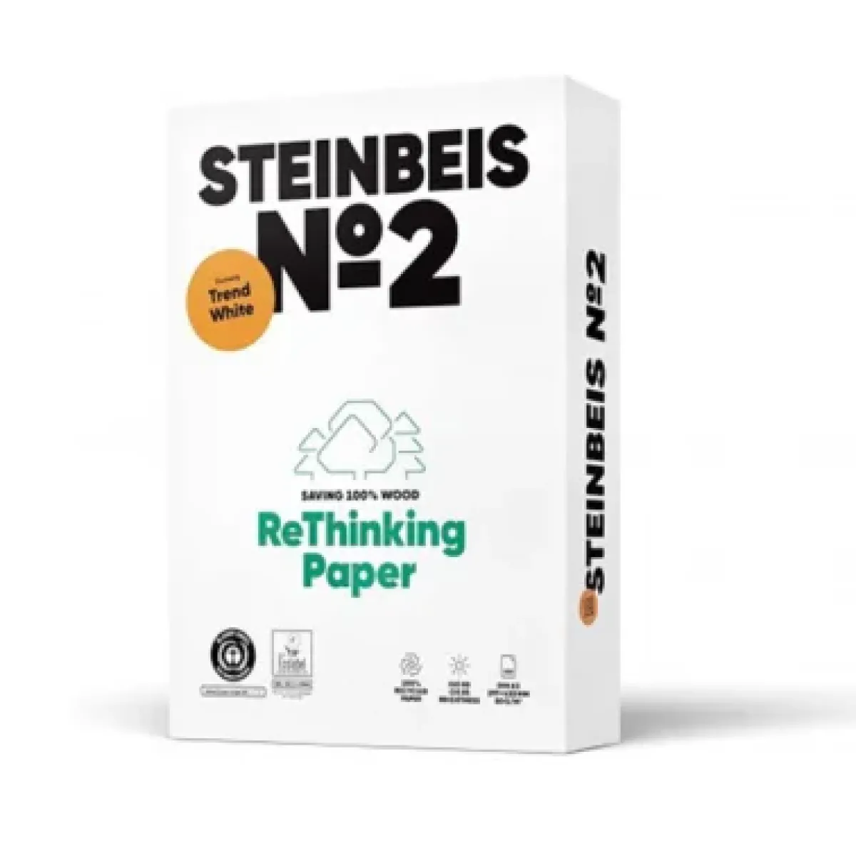 Paper Din A3 reciclat 80g Steinbeis Nº 2 -resma-