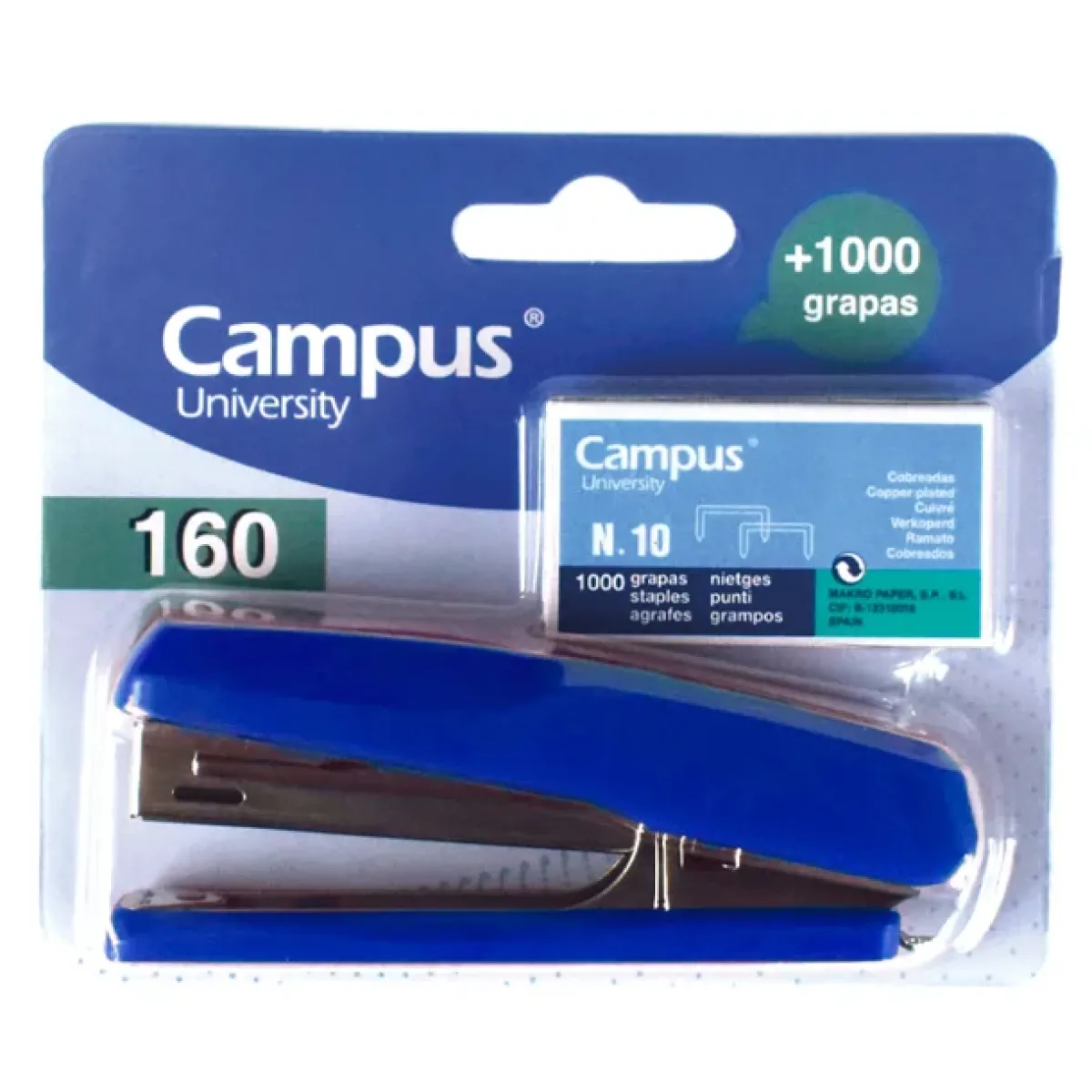Grapadora 16 fulls Campus 160 blau