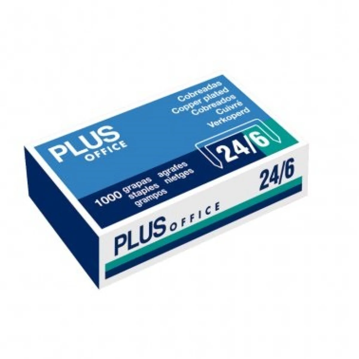 Grapa 22/6-24/6 cobreades Plus 040087 -caixa 1000- 