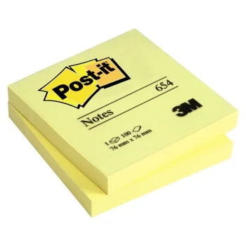 Notes adhesives color groc 76x76 Post-it 654