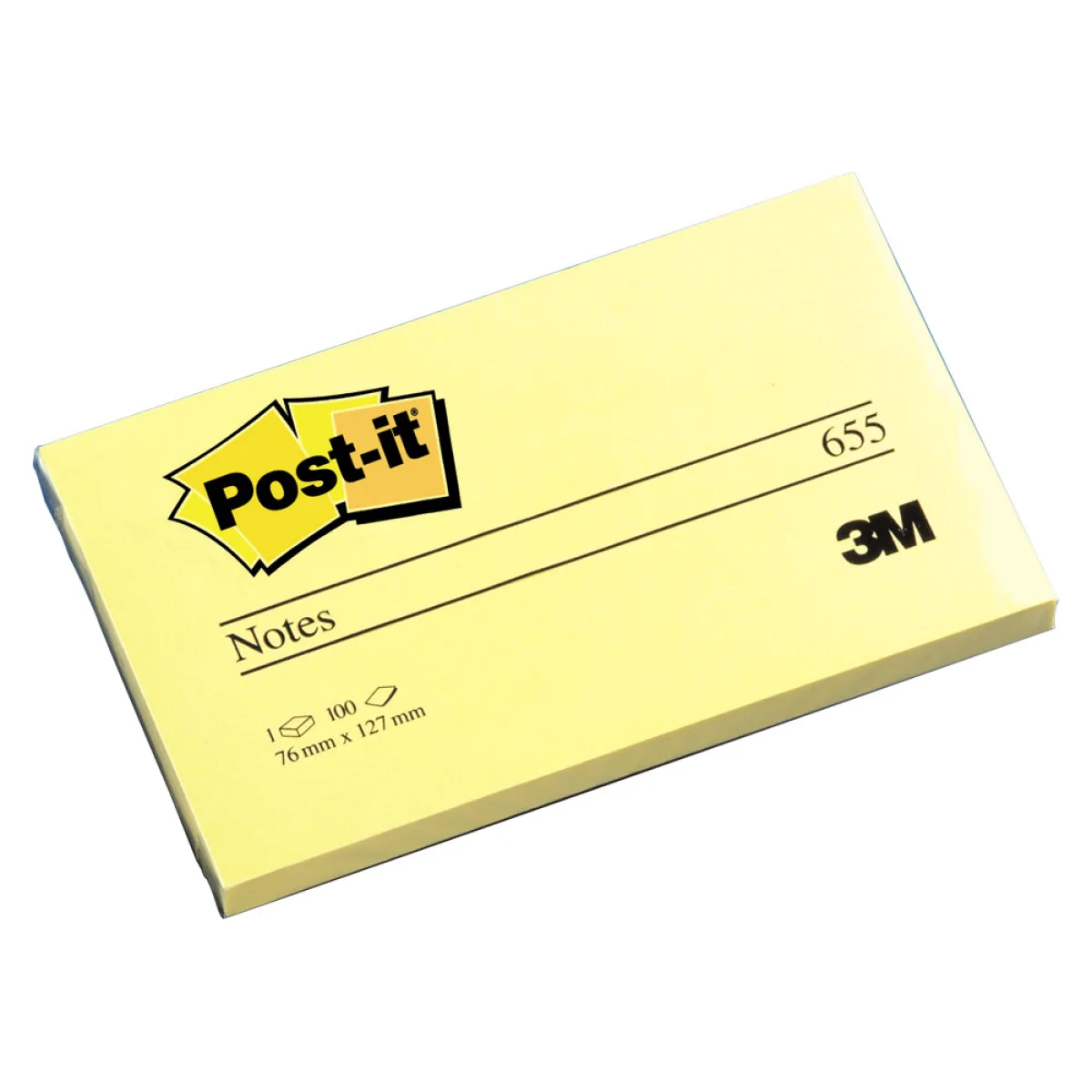 Notes adhesives color groc 76x127 Post-it 655