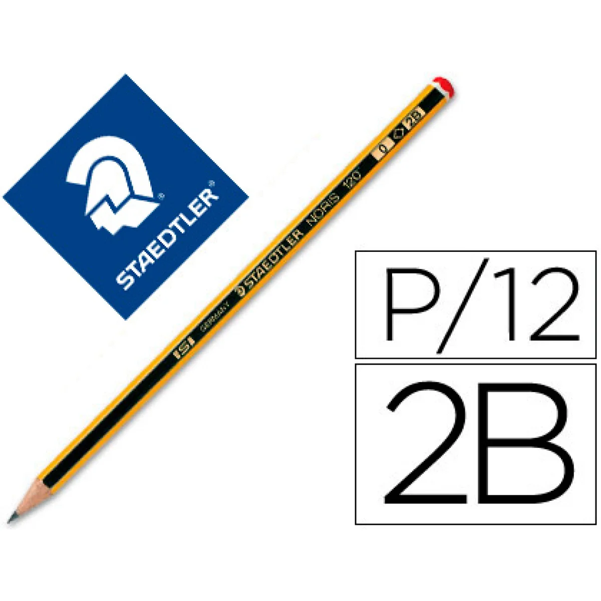 Llapis de grafito 2B Staedtler Noris 120 N.0 120-0 2B