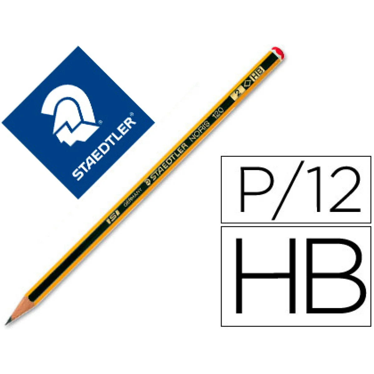 Llapis de grafito HB Staedtler Noris 120 N.2 120-2 HB