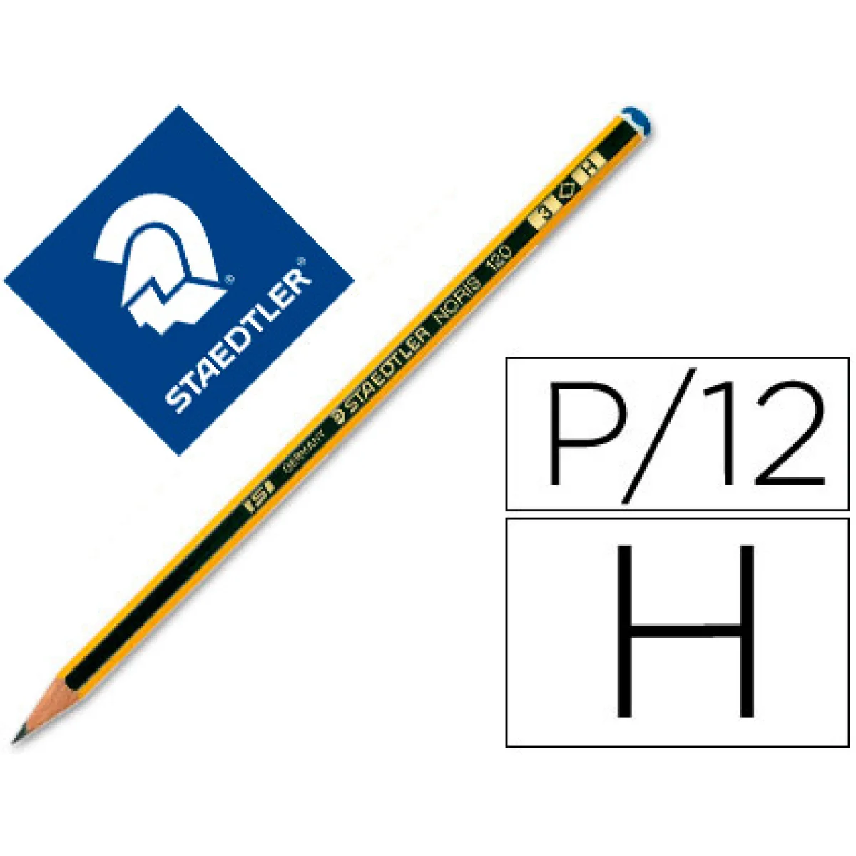 Llapis de grafito H Staedtler Noris 120 N.3 120-3 H