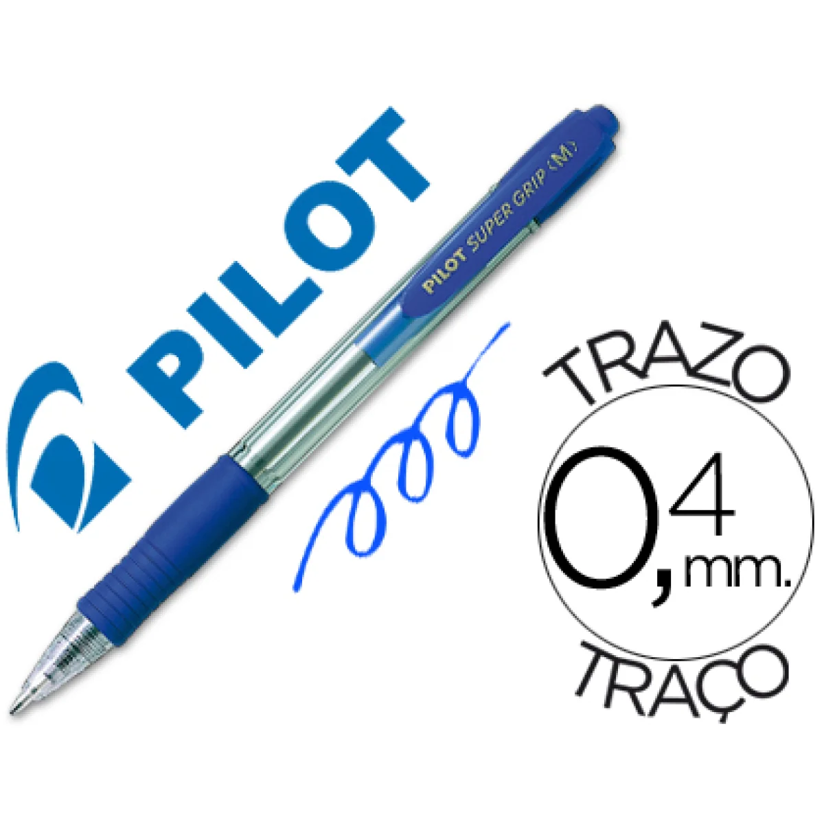 Bolígraf blau 1 mm Pilot Super Grip BGGP-10R-M-L