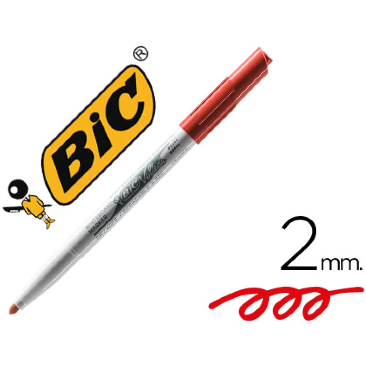 Retolador velleda vermell Bic 1741 03