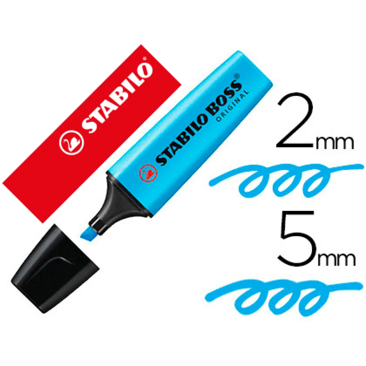 Fluorescent blau Stabilo Boss original