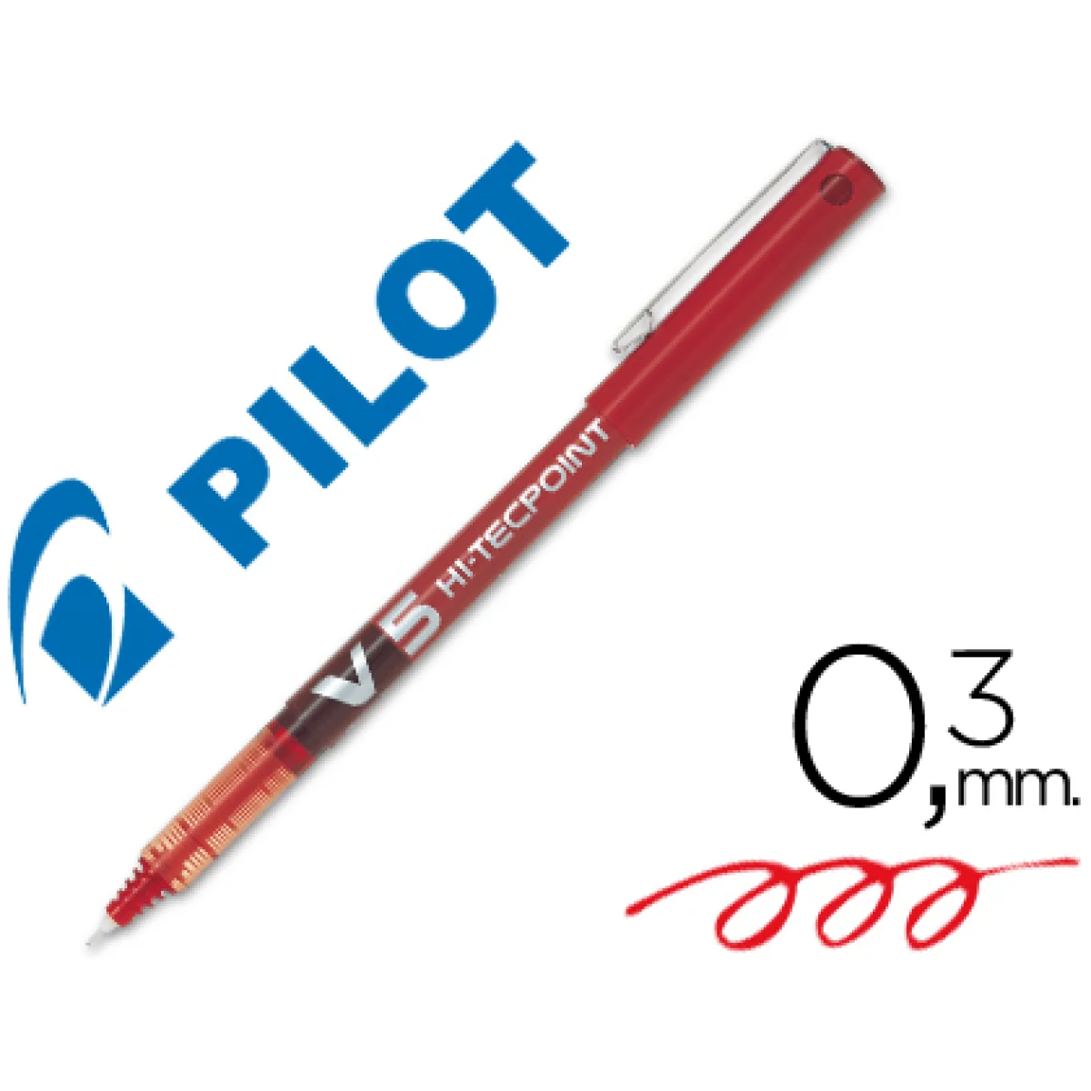 Retolador vermell 0,5 mm Pilot V5