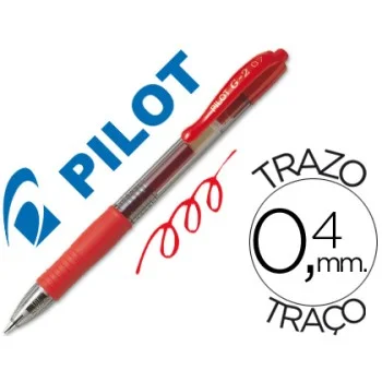 Bolígraf tinta de gel color vermell Pilot G2