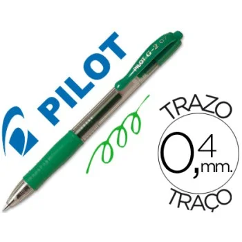Bolígraf tinta de gel color verd Pilot G2