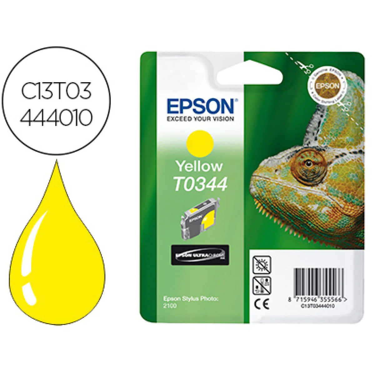 Cartutx tinta original Epson T0344 groc