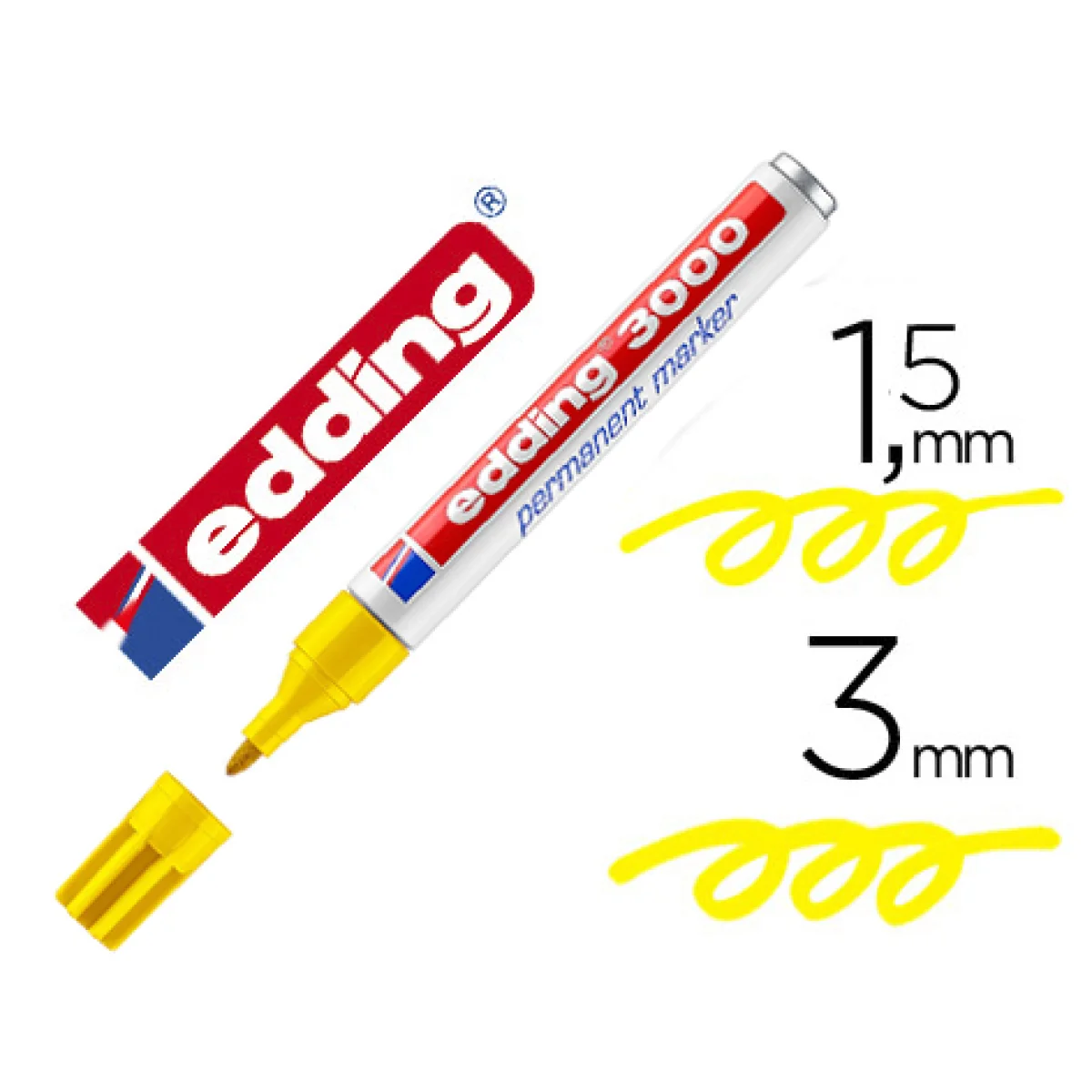 Retolador permanent groc Edding 3000
