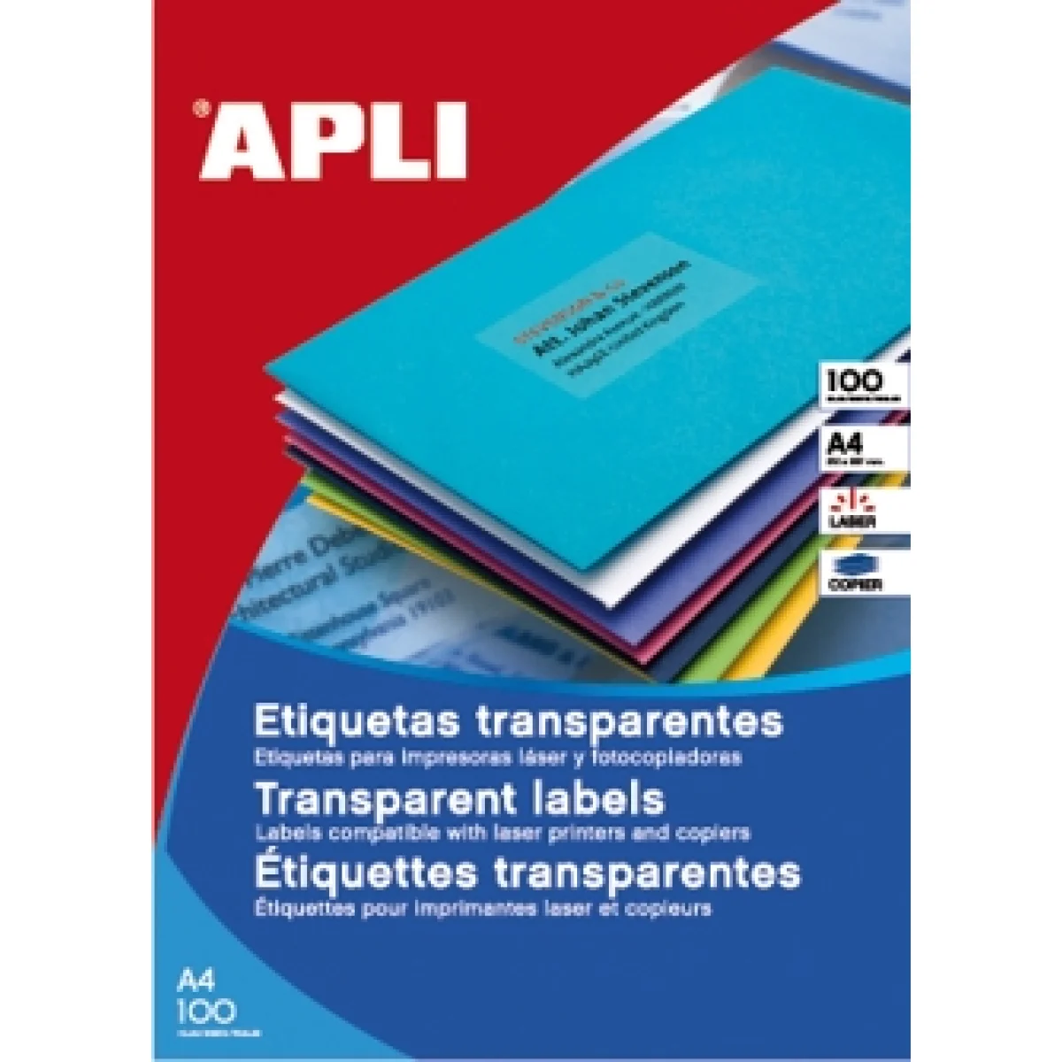 Etiquetes A4 105x148 trans làser Apli 12964 -p 10-