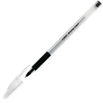 Boligraf cristal Grip color negre Bic