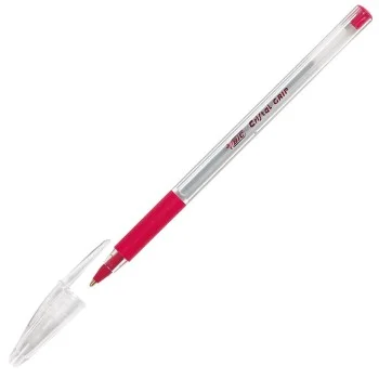 Boligraf cristal Grip color vermell Bic