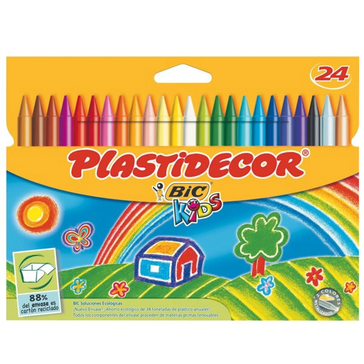 Barres plàstic colors Bic Plastidecor -estoig 24-