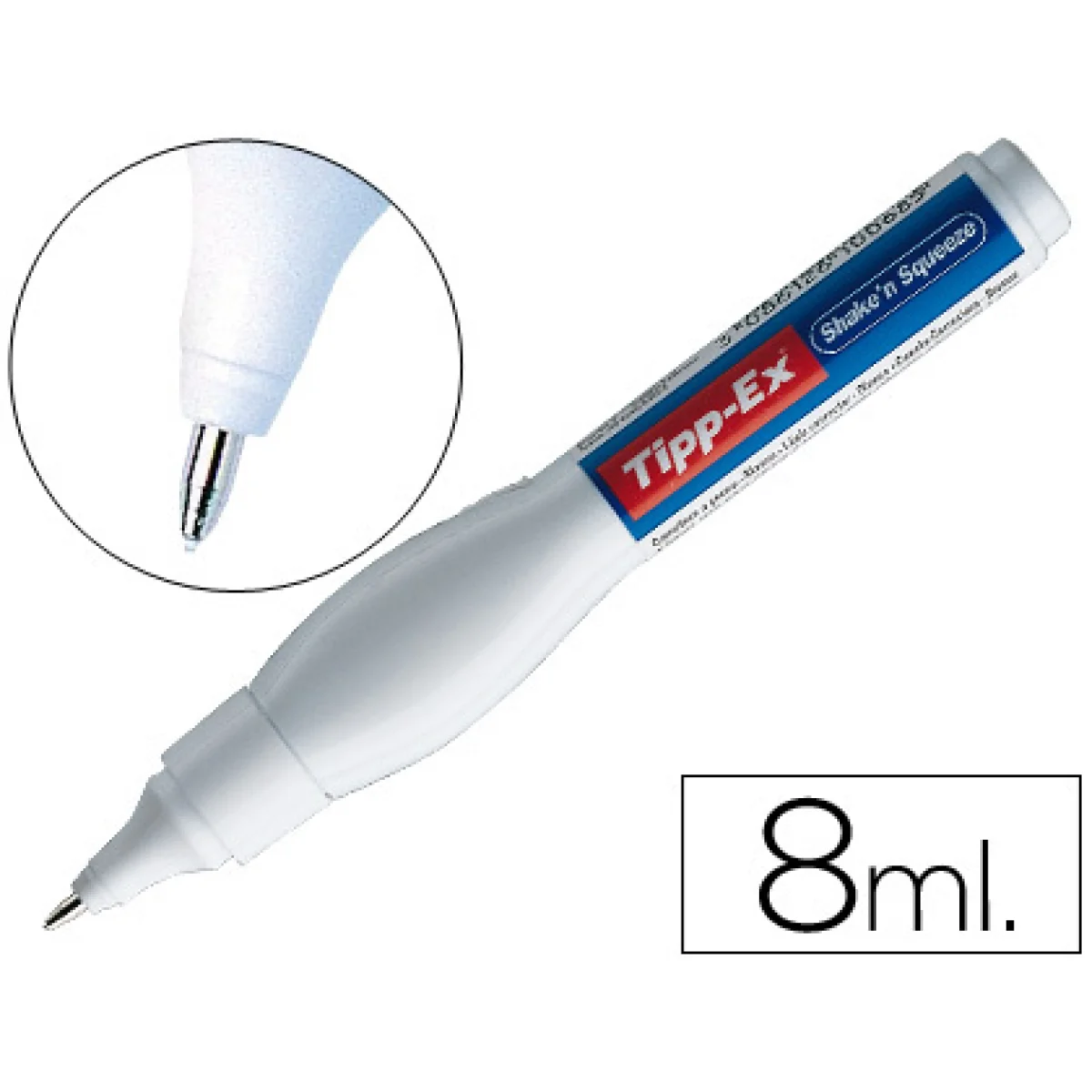 Corrector bolígraf 8ml punta metall Tipp-Ex Rapid