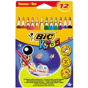 Llapis colors Bic Kids Triangular cartró -p 12-