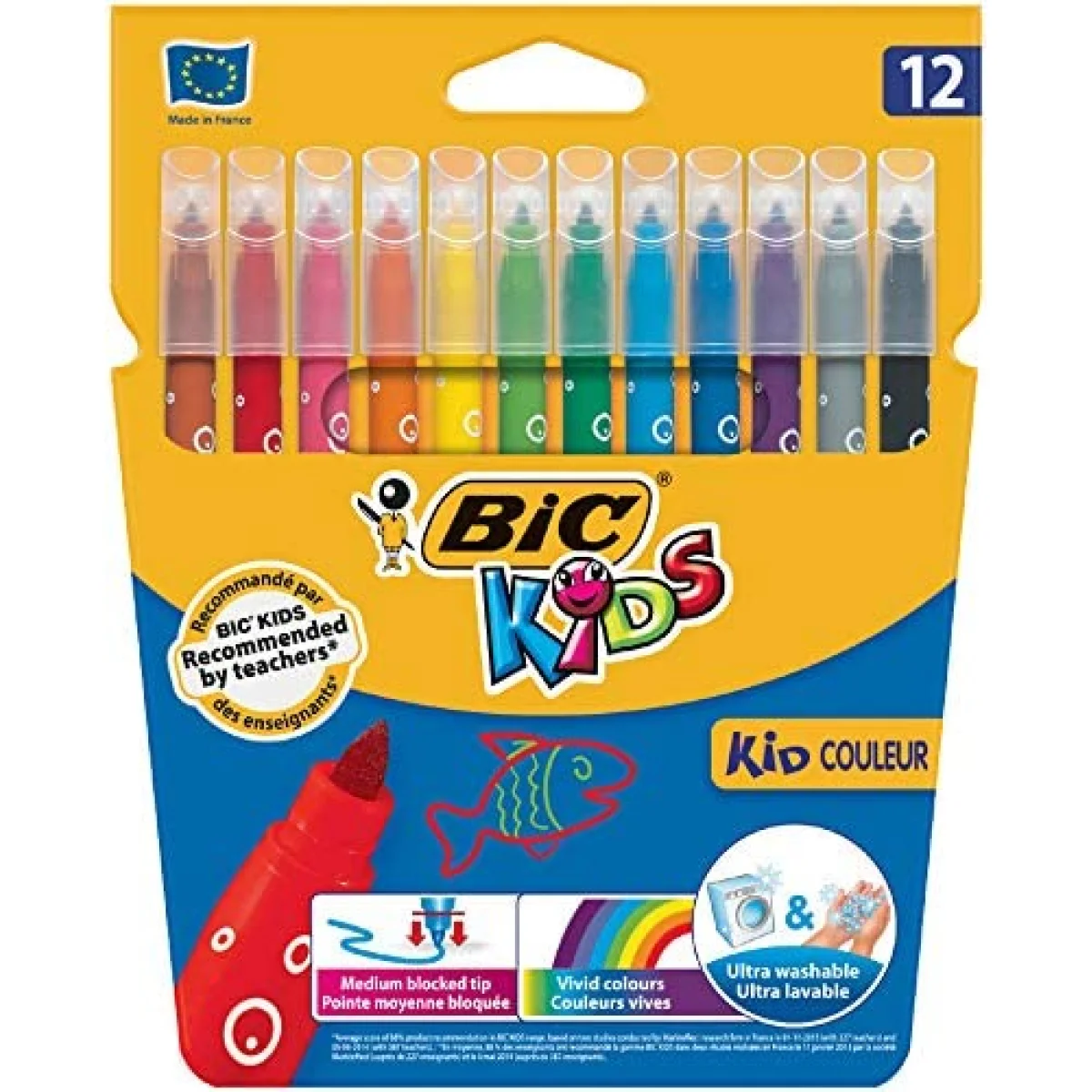 Retolador colors Bic Kids punta mitja -p 12- 9246623