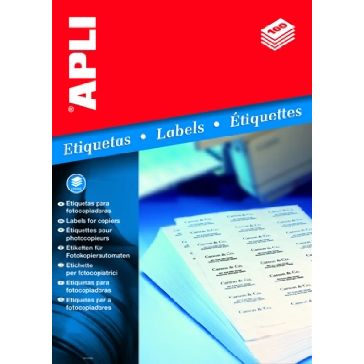 Etiquetes A4 210x297 foto Apli 02436 -c 100-