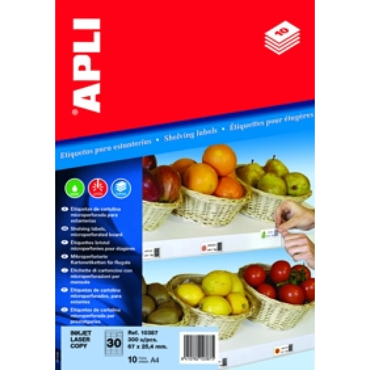 Cartolina microp A4 67x25,4 Apli 10387 -p10-
