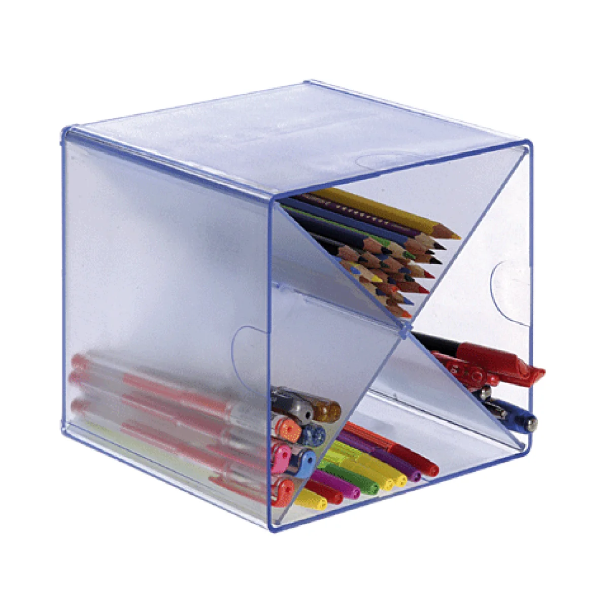 Arxiu cubo 15x15x15 divisor amb X blau Archivo 2000 Archicubo