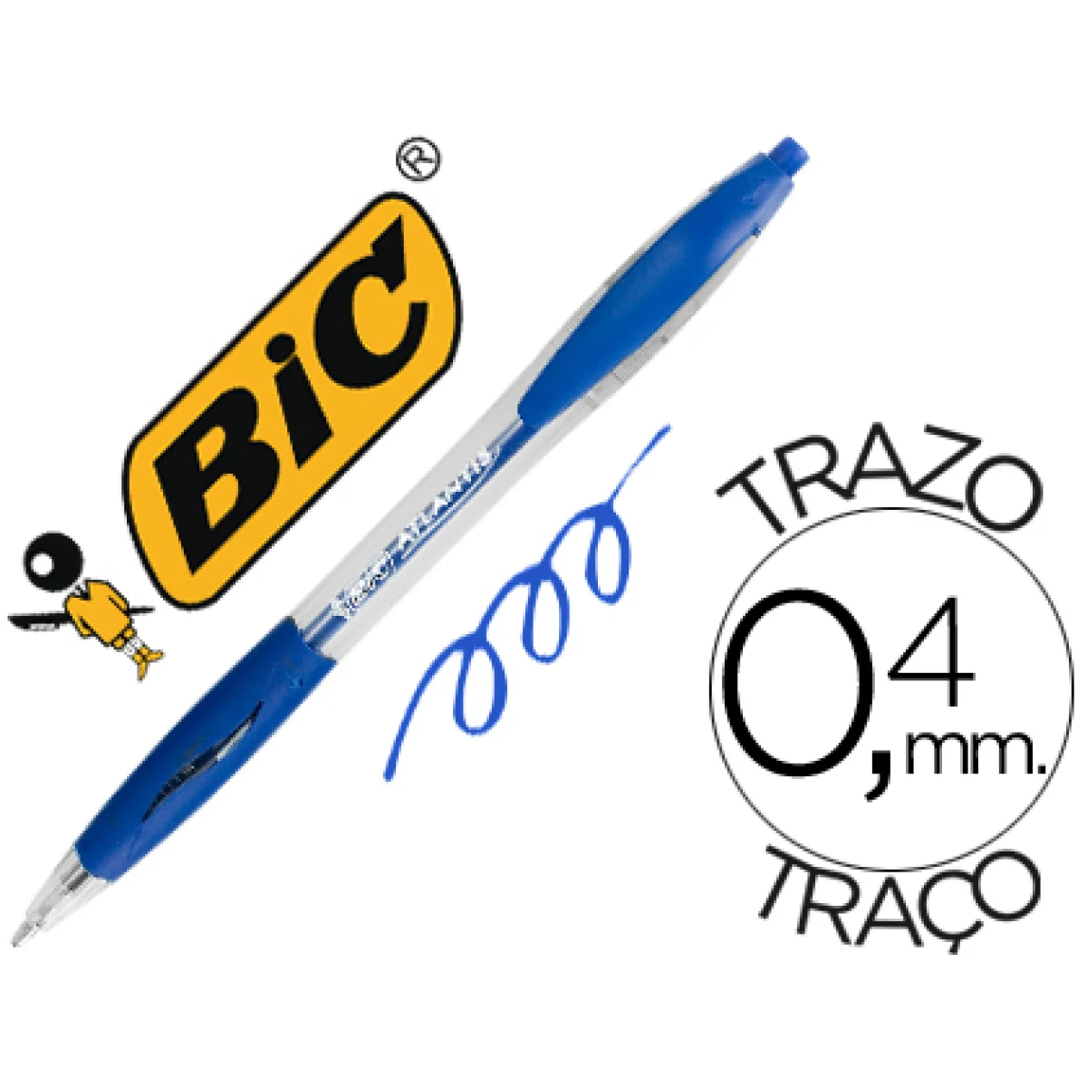 Bolígraf blau retràctil Bic Atlantis