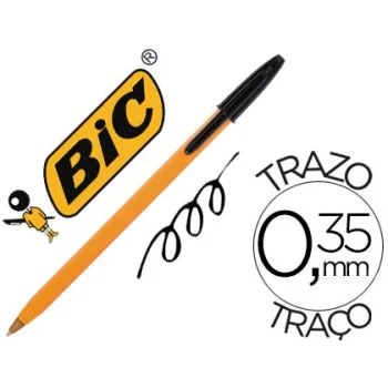 Bolígraf orange color negre Bic