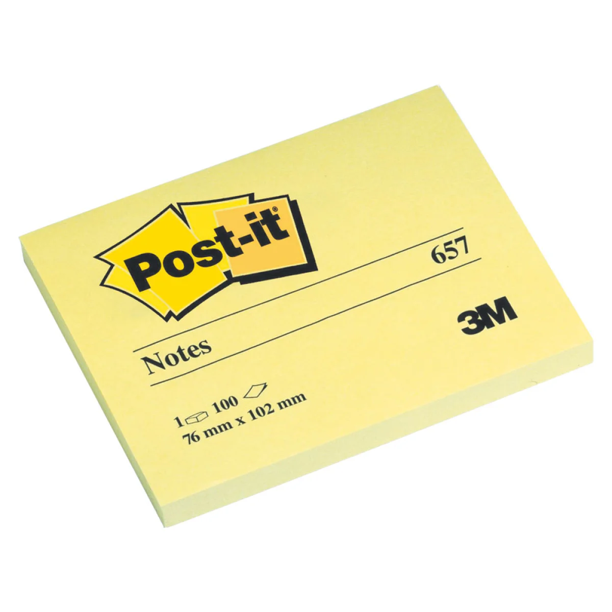 Notes adhesives color groc 76x102 Post-it 657