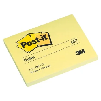Notes adhesives color groc 76x102 Post-it 657