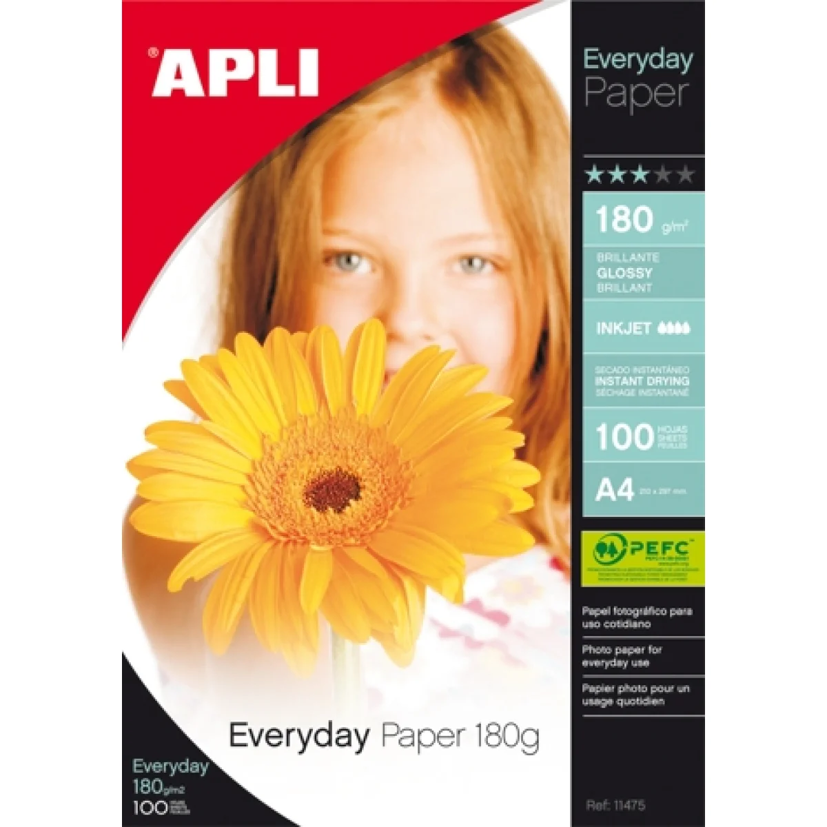 Paper fotogràfic A4 180g Apli Everyd 11475 -p100-