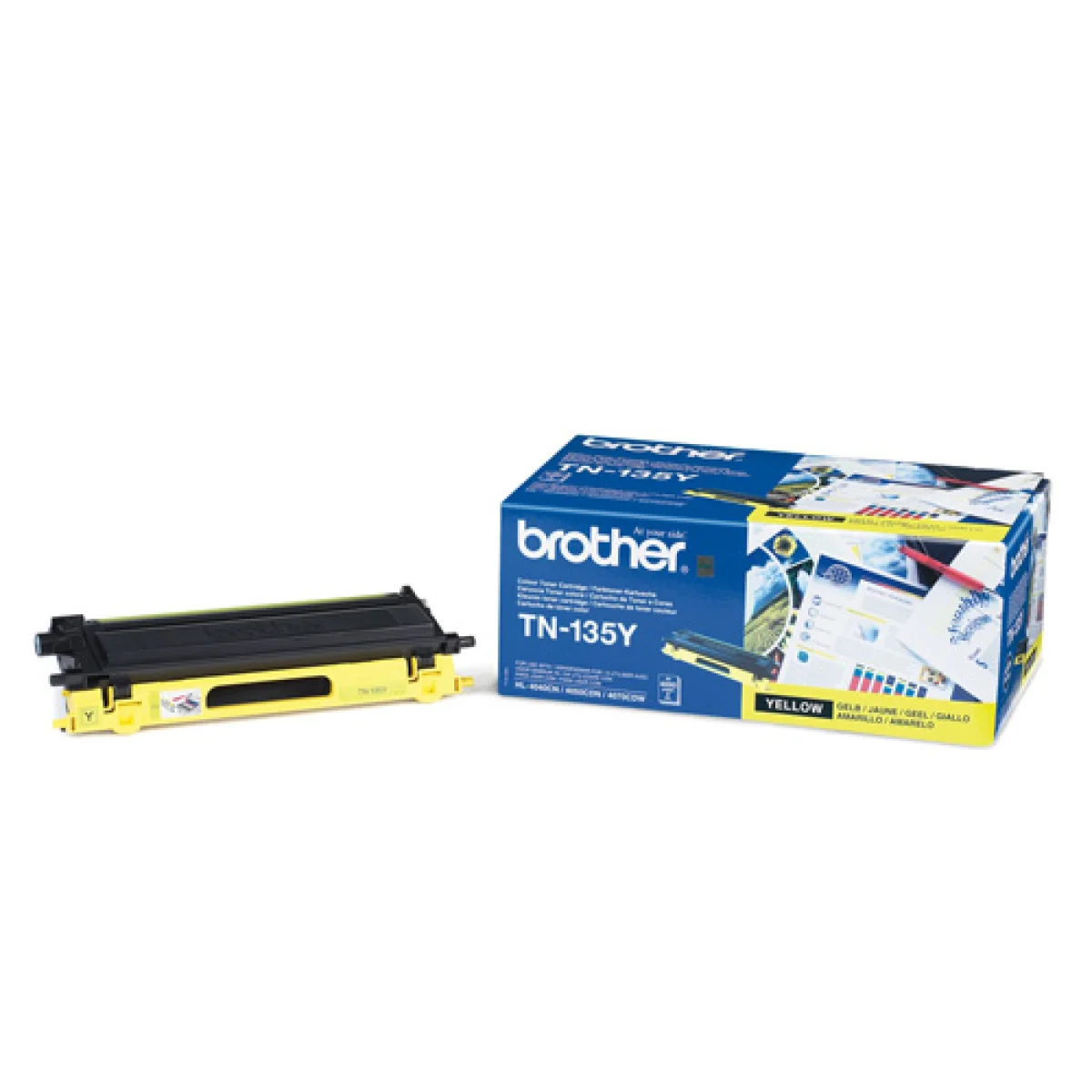Toner original Brother TN-135Y groc