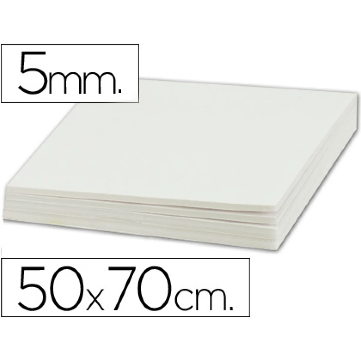 Cartró ploma 50x70 5mm classic blanc Canson