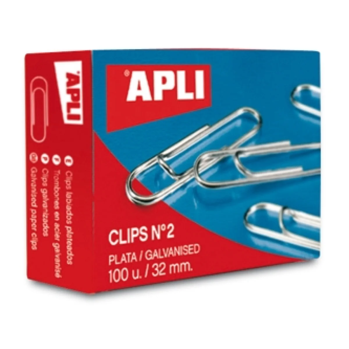 Clip labiado 32 mm núm. 2 -c 100- Apli 11711