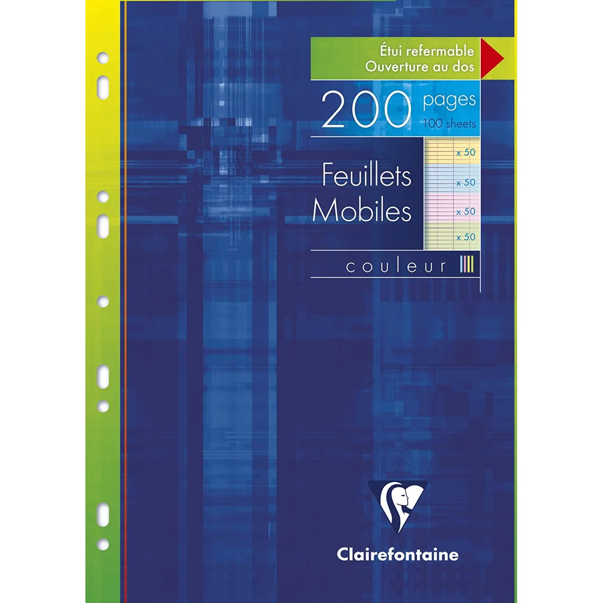 Fulls A4 seyes 4 colors 90g Clairefontaine -p. 100-