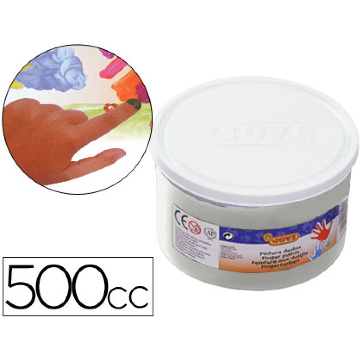 Pintura per dits blanca 500ml Jovi