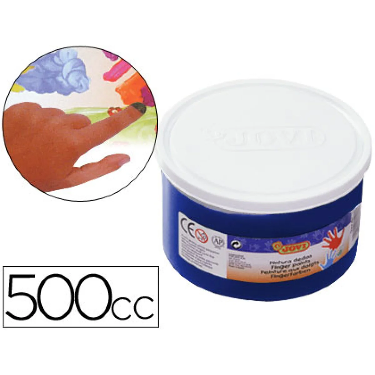 Pintura per dits blava 500ml Jovi