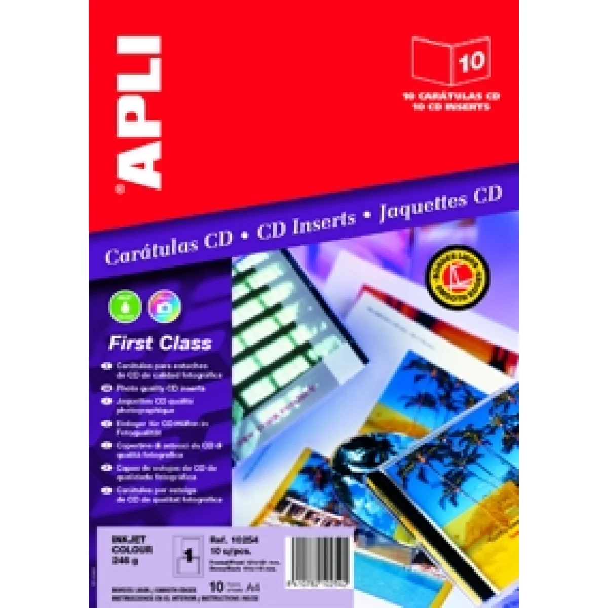 Caràtula 246g glossy DVD Apli 10254 -p 10-