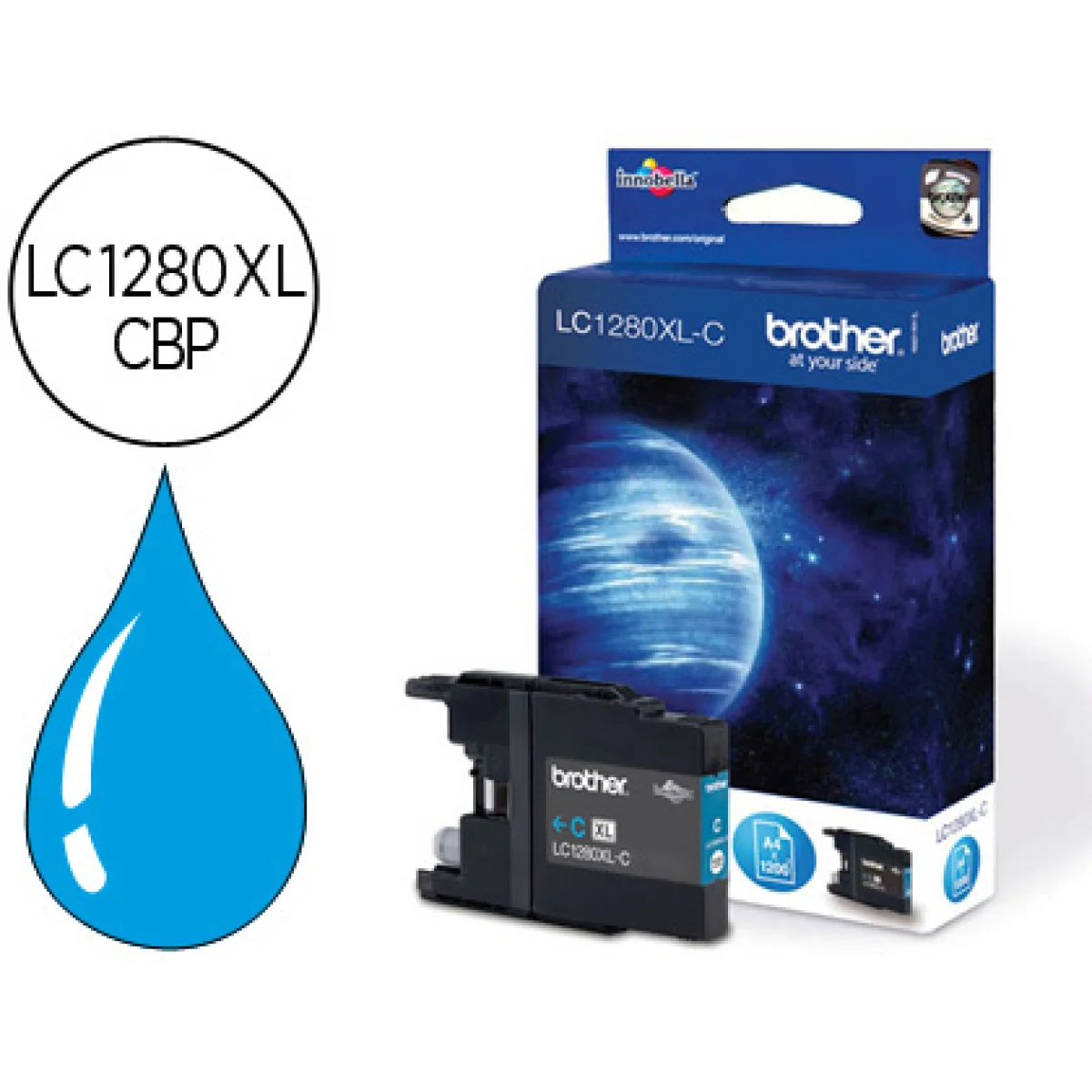 Cartutx tinta original Brother LC-1280XLC cian