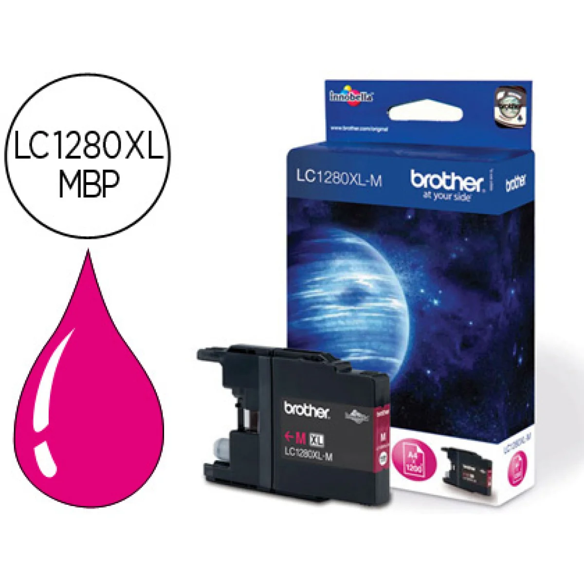 Cartutx tinta original Brother LC-1280XLM magenta