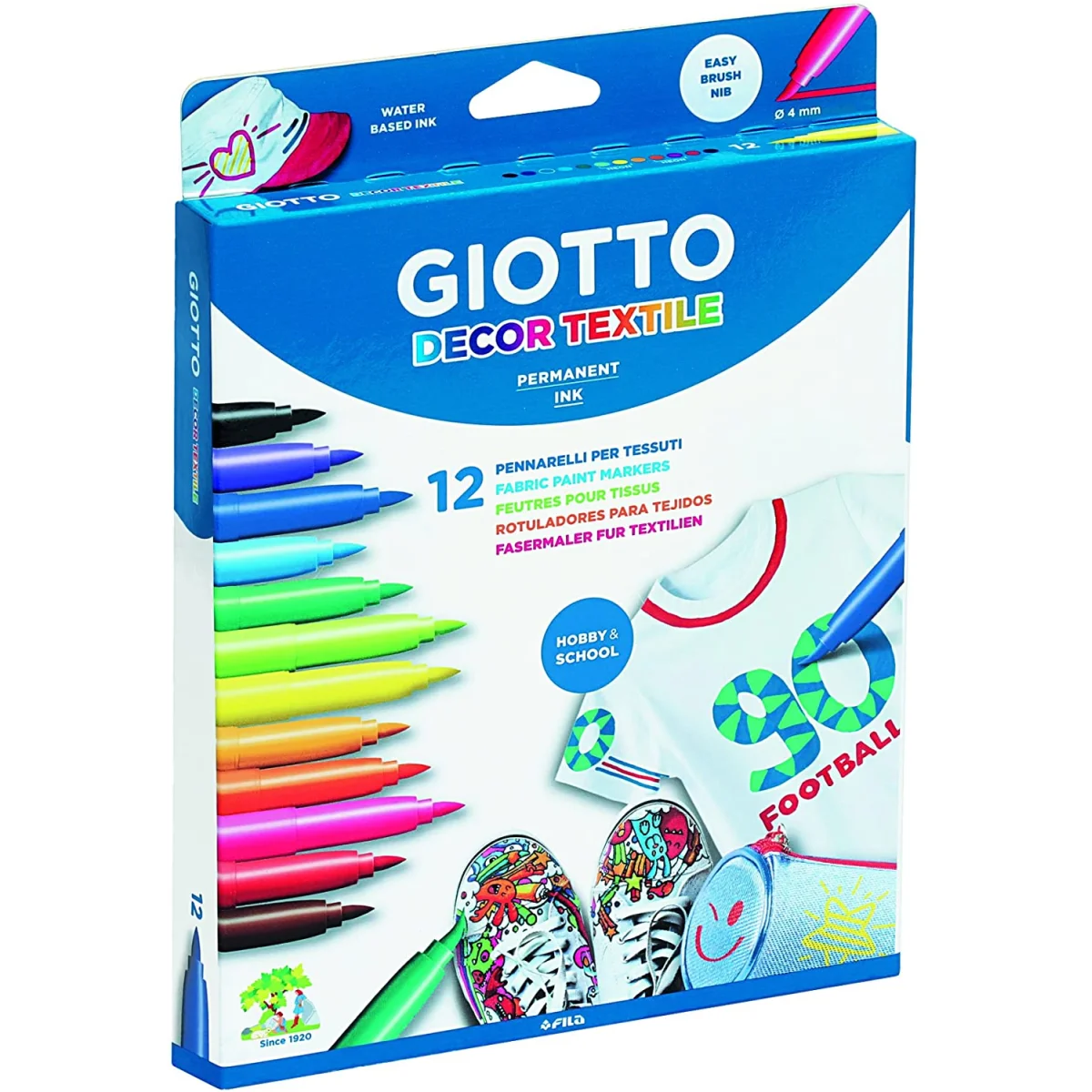 Retoladors tèxtis Giotto -p 12- 494900