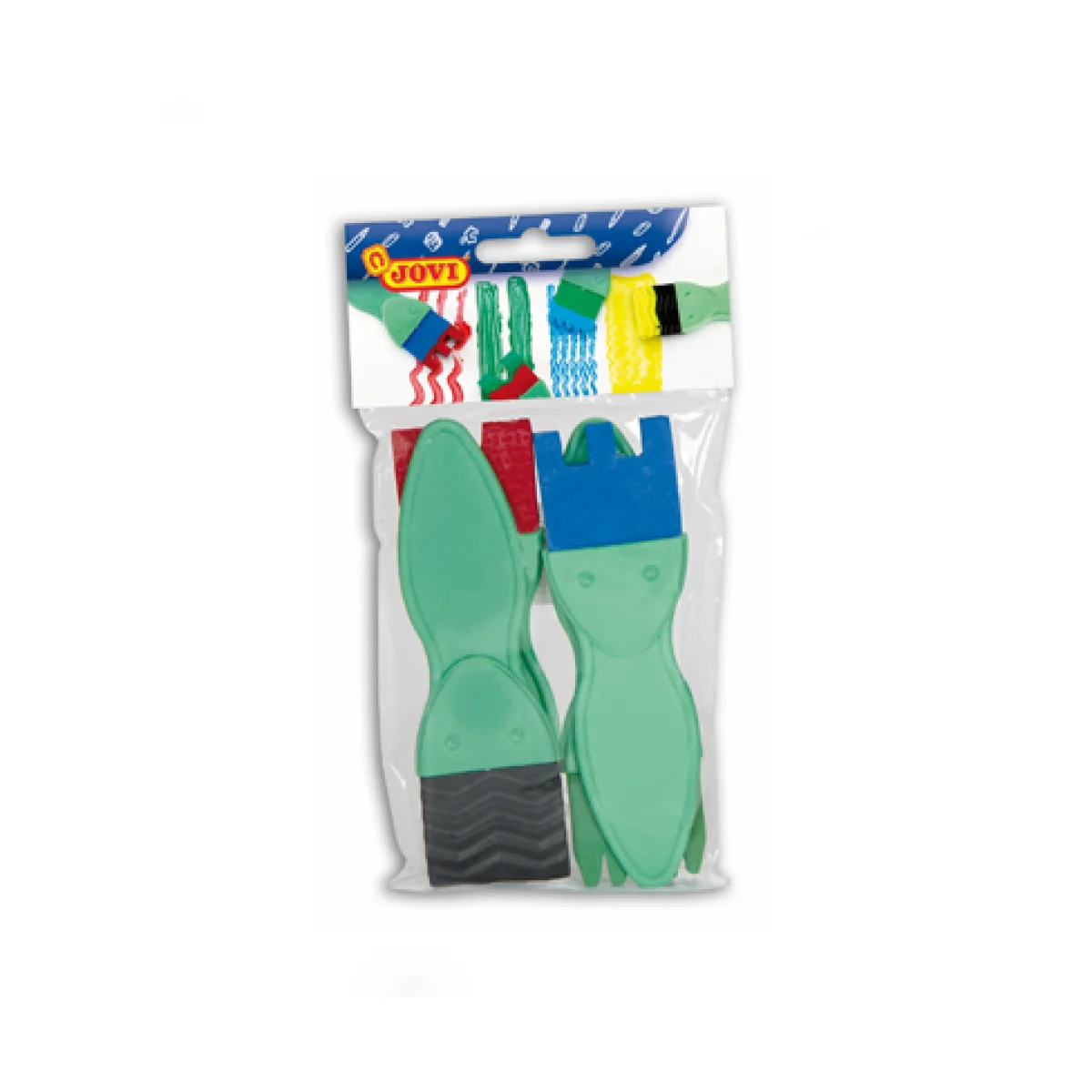 Bossa 4 pinzells de goma i formes Jovi 815
