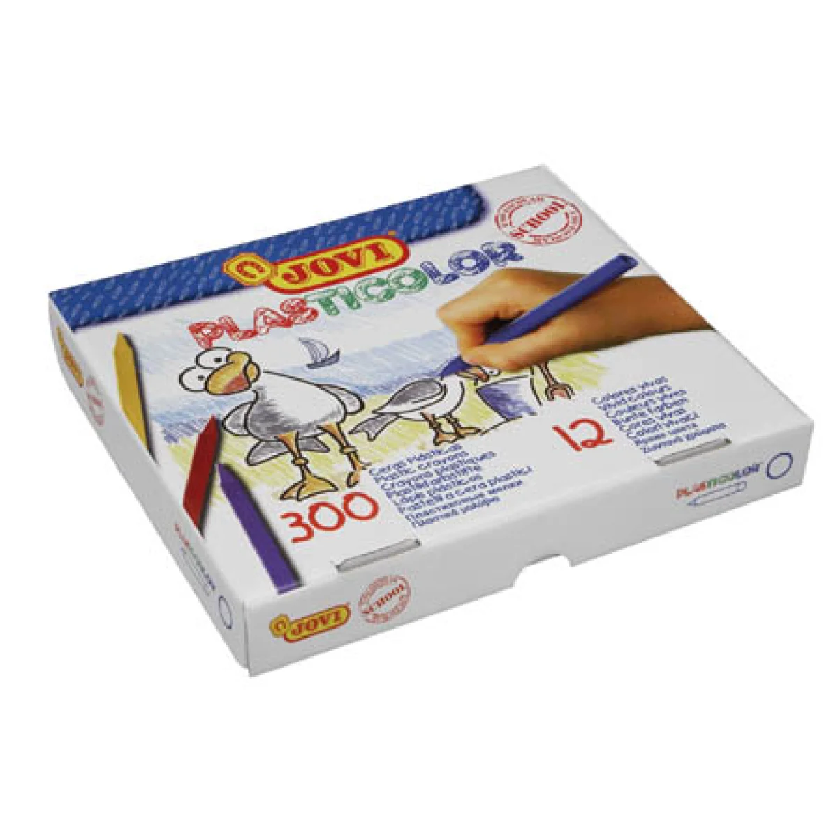 Barres plàstic 12 colors Jovi Plasticolor -caixa 300-