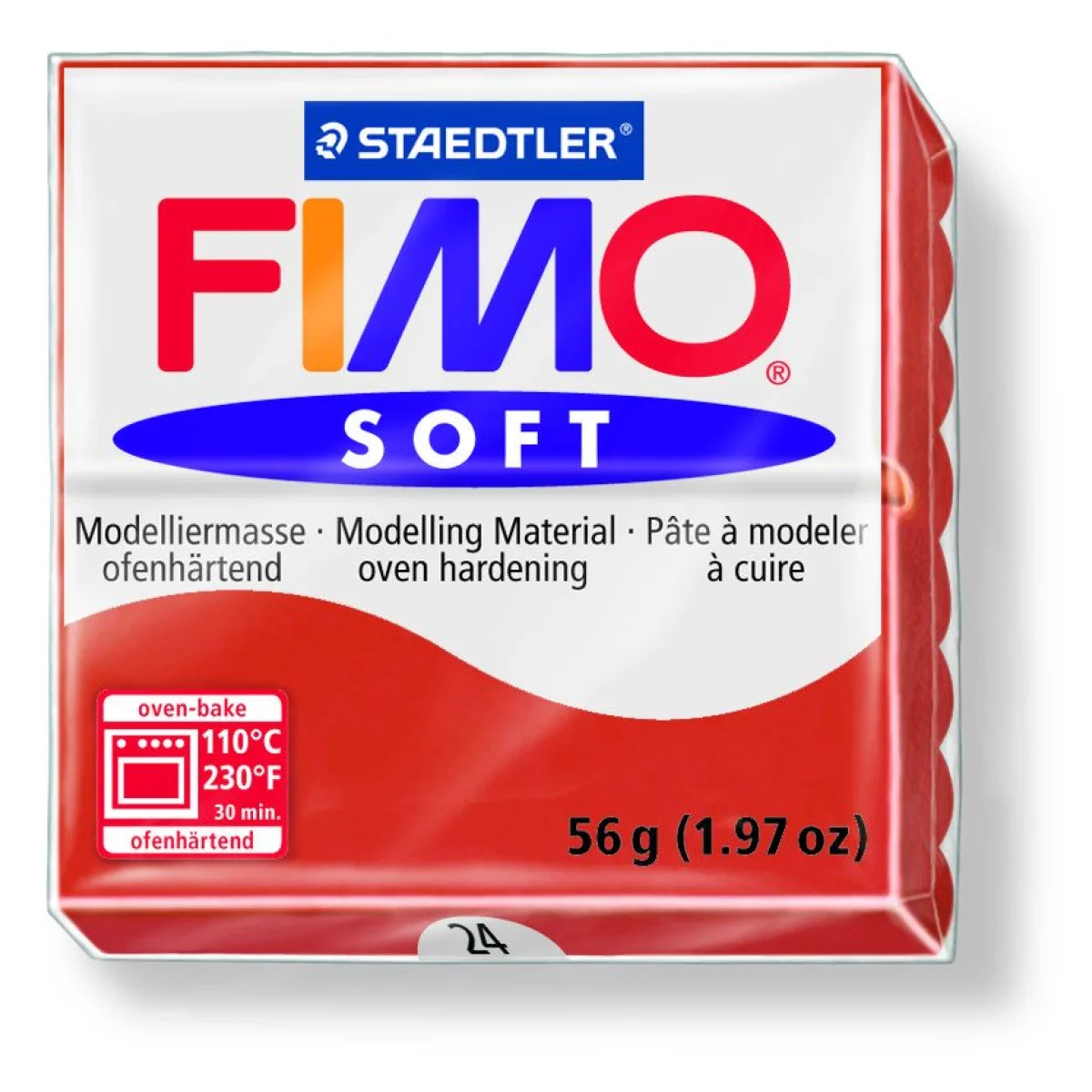 Pasta de modelar 56g vermell india Soft 8020-24