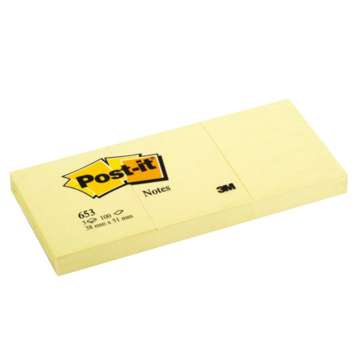 Notes adhesives color groc 38x51 Post-it 653-E 