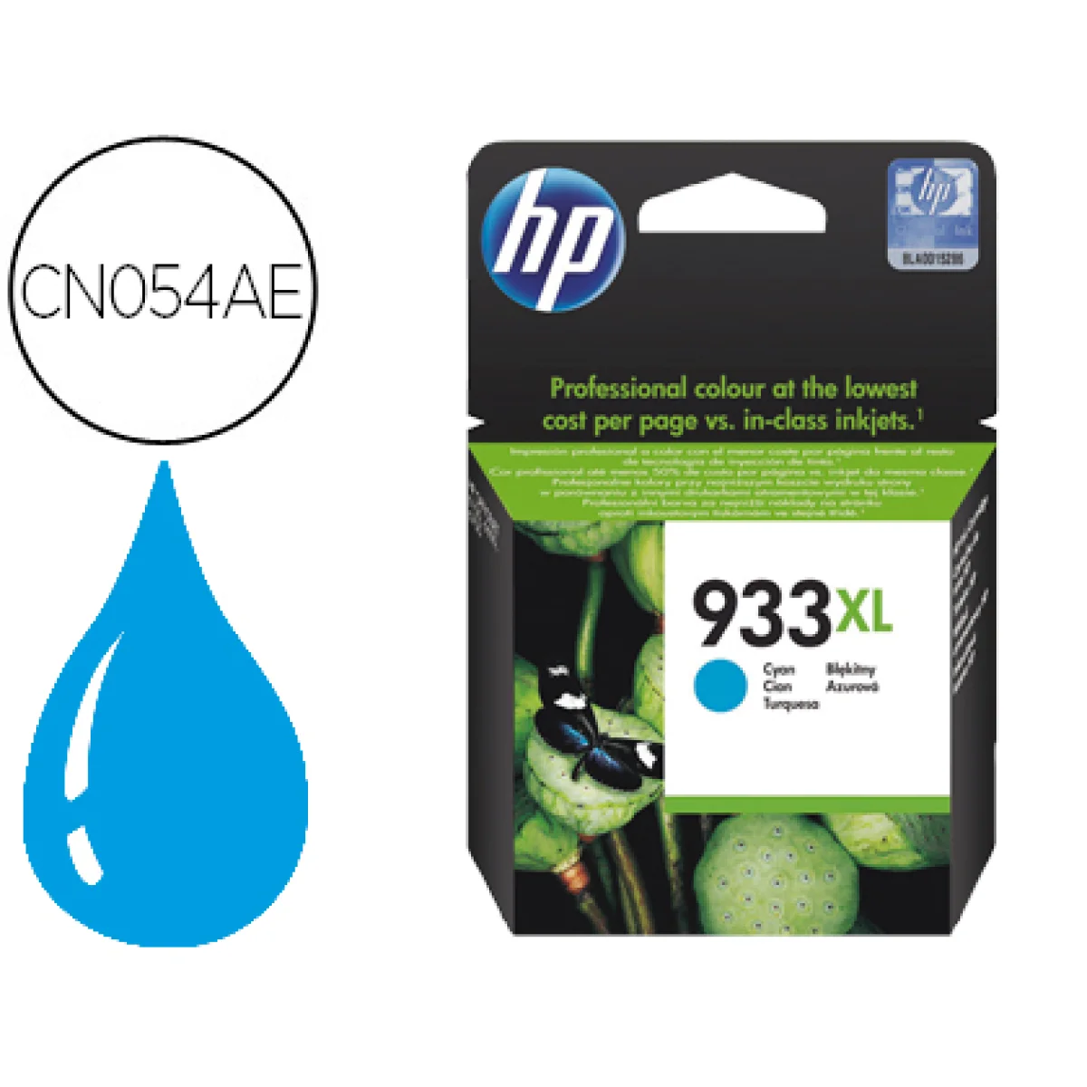 Cartutx tinta original HP 933XL CN054AE cian