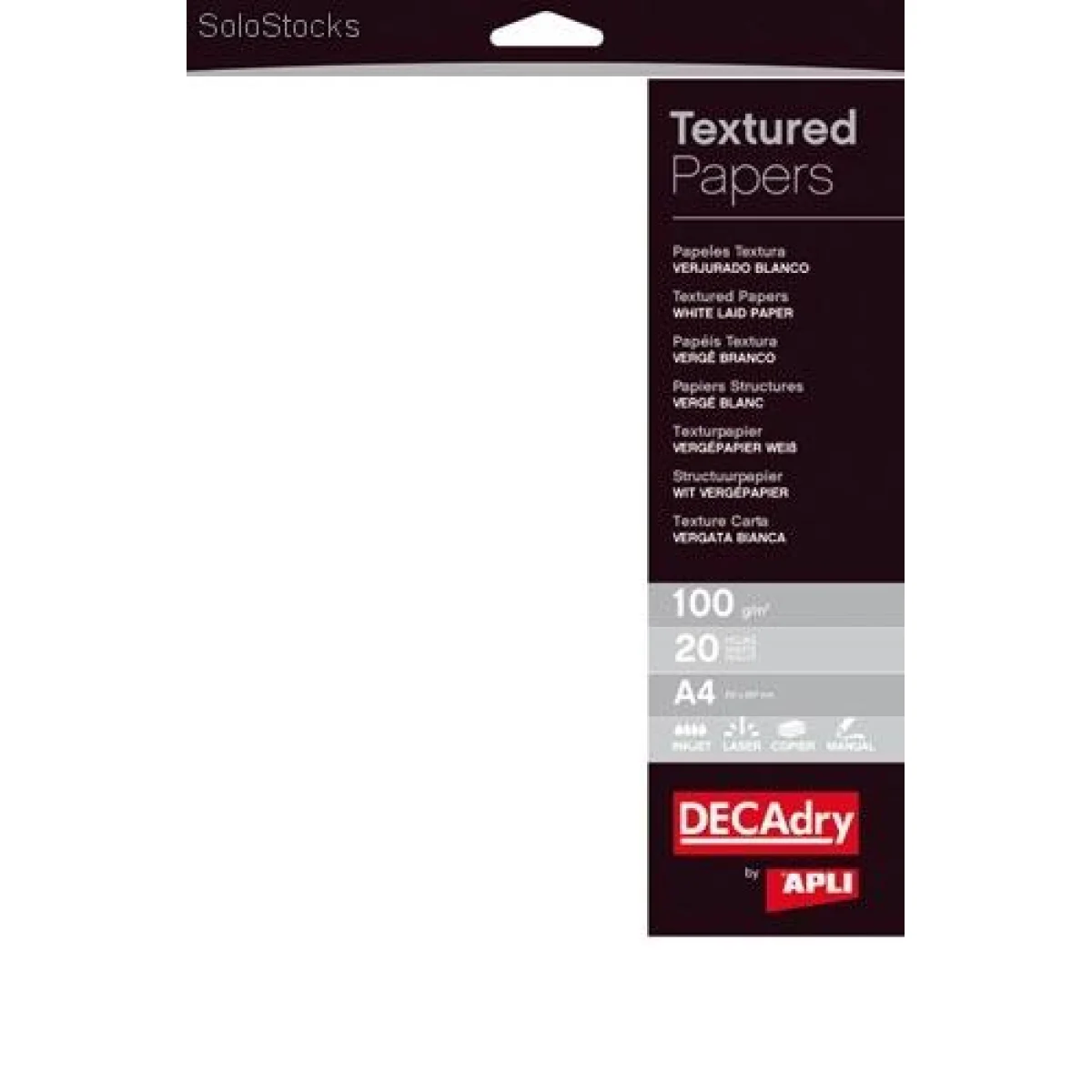 Paper verjurat blanc A4 100gr Apli 12368 -p 100-