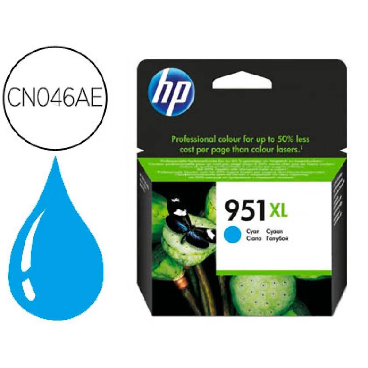 Cartutx tinta original HP 951XL CN046AE cian