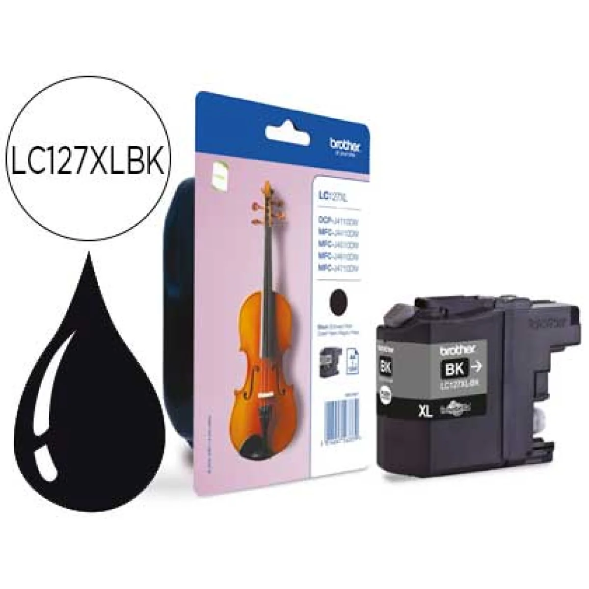 Cartutx tinta original Brother LC-127XLBK negre