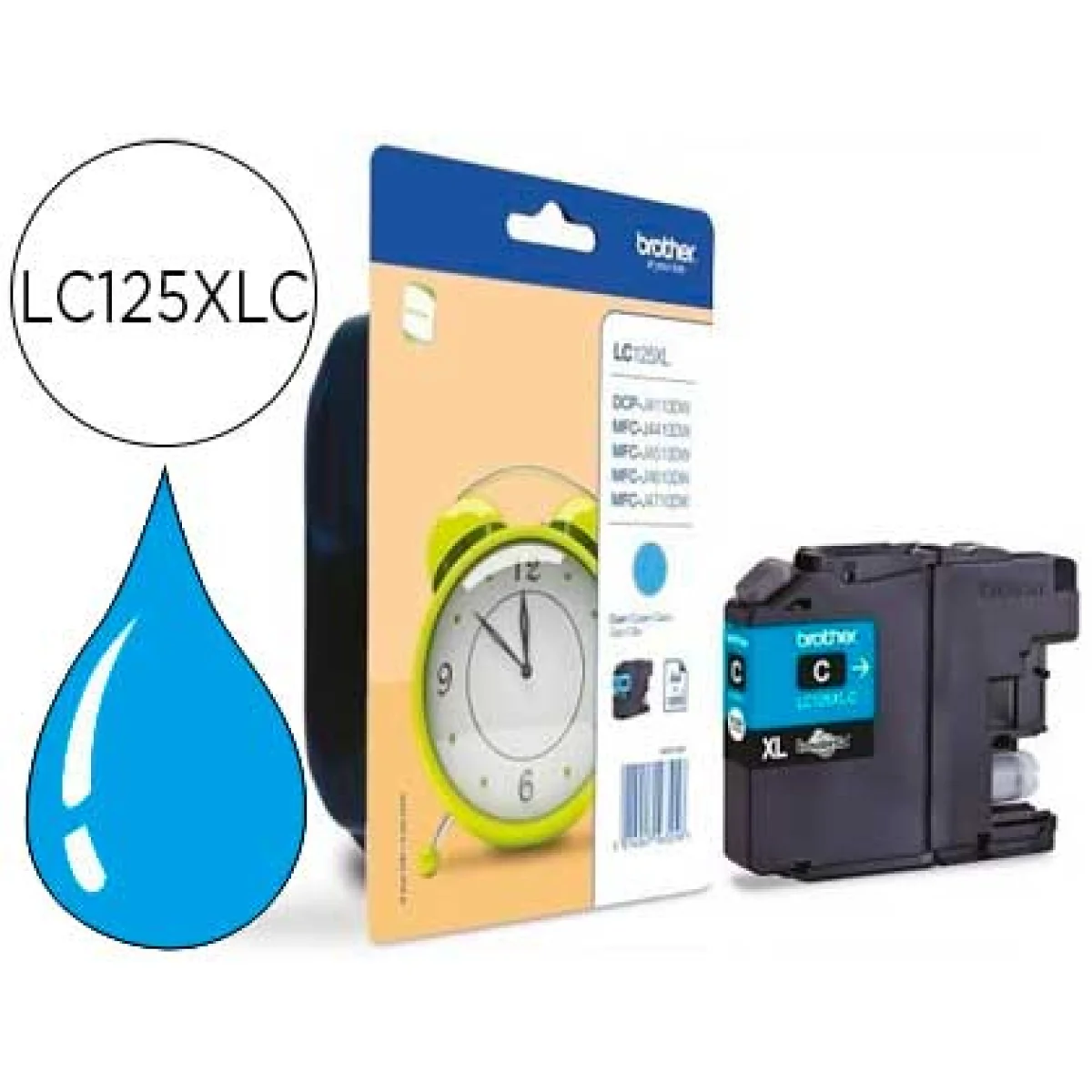 Cartutx tinta original Brother LC-125XLC cian